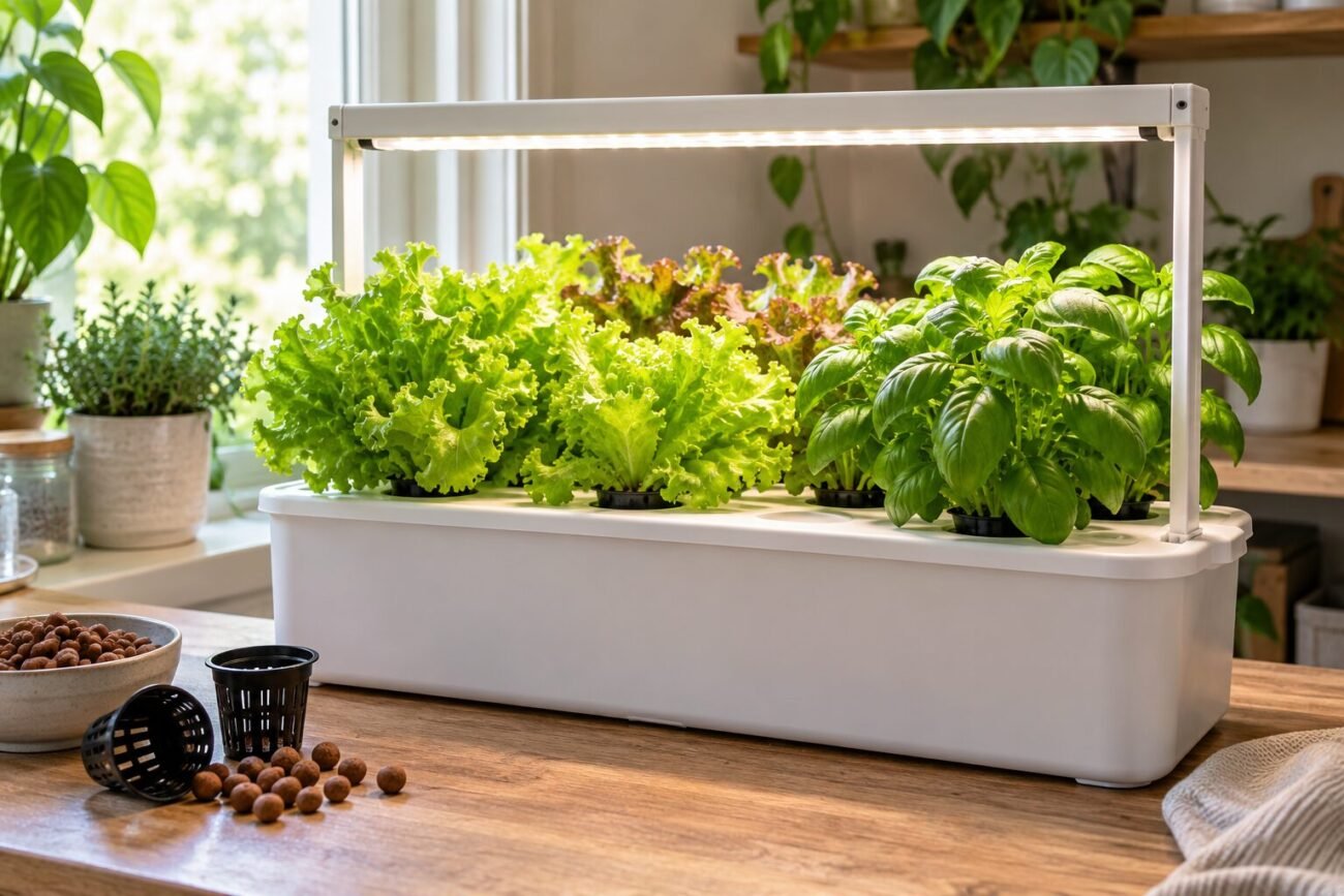 Home hydroponics starter shelf